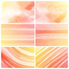 Set of Colorful water color painting background N609