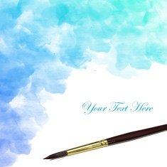 Colorful water color painting background N523
