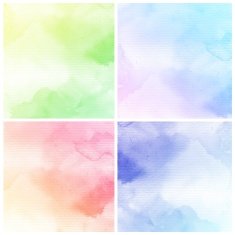 Set of Colorful water color painting background N610