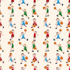 Seamless basketball pattern N4