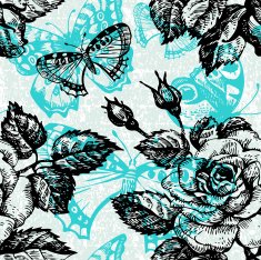 Vintage seamless floral pattern N25