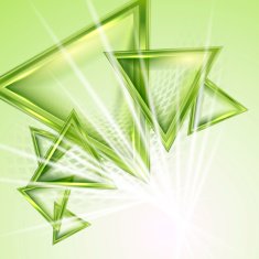 Green abstract background with triangles N3