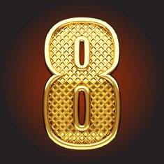 Vector golden figure 8 N4