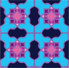 seamless pattern - arabic stained-glass window ornament N2
