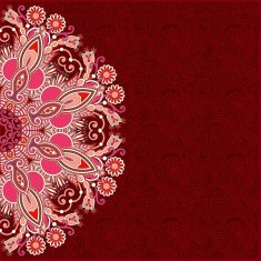 Ornate card with circle ornament N14