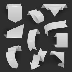 Blank origami ribbons