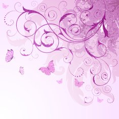 Hanging swirls with butterflies N3