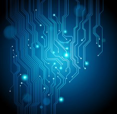 Circuit board abstract vector background