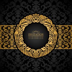 Vintage background gold luxury frame