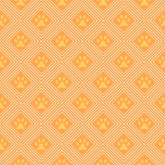 Animal seamless vector pattern of paw footprint and line N2