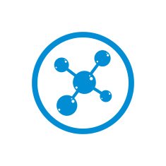 Molecule icon single color vector symbol