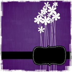 Tall flowers background with frame N2