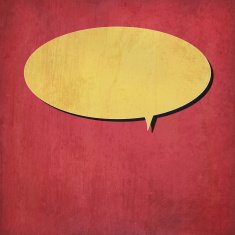 Grunge Vector Feedback Chat Bubble