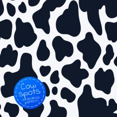 Seamless pattern with cow spots