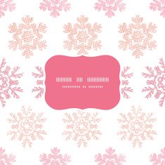 Red Christmas Snowflakes Geometric Textile Texture Frame Seamless Pattern Background