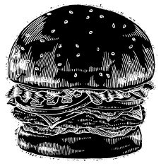 Hamburger reverse ink