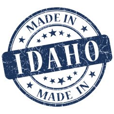 made in Idaho blue round grunge isolated stamp N2