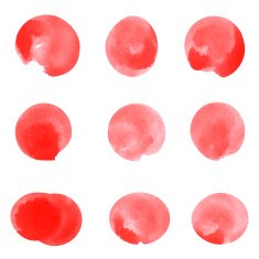 Red vector watercolor frames