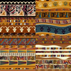 Set of seamless textures African
