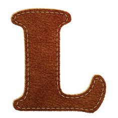 Leather textured letter L