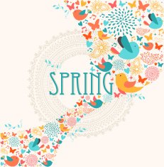 Spring greeting card illustration N2