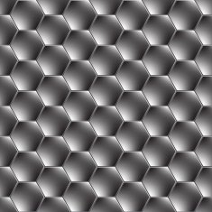 Hexagon metal background with light reflection N3