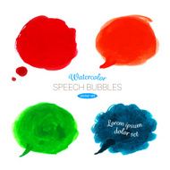 Vector Watercolor speech bubbles