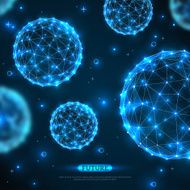 Abstract vector spheres Futuristic technology