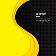 Grunge business background with yellow waves