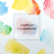 Abstract Watercolor Colorful Background with Splashes