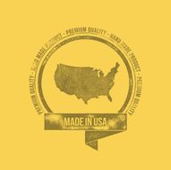 Made in USA Retro Vintage Dirty Badge Label