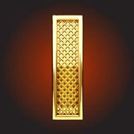 vector golden letter i N7