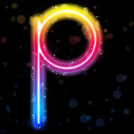 Alphabet Rainbow Lights Glitter with Sparkles N11