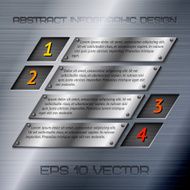 Abstract metal infographics options N2