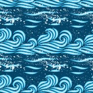 grunge seamless background with waves N2