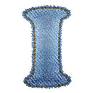 Jeans alphabet Denim letter I