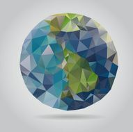 Earth globe geometric background