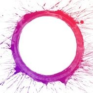 Colorful Water Color splash on circle N2