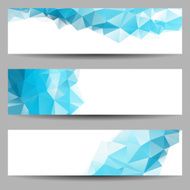 Set of banners with abstract triangles N41