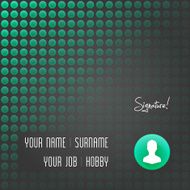 Business Card Design Template Vector Elements Personal Dotted Background Illustration N4