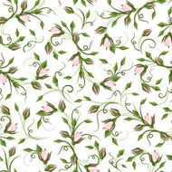 Seamless pattern with rose buds Vector illustration N2