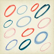 design elements hand drawn marker and pen circles N2