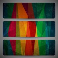 Abstract geometric trianglular banners set N10
