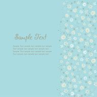 Vintage blue romantic background with flowers N2