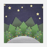 Christmas Forest Paper Cut-out