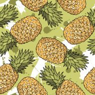 Seamless pattern with pineapples N41