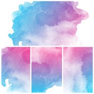 Set of Colorful water color painting background N633