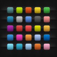 Empty icon popular color web button vertical strips reflection shadow