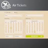 Web interface of air tickets sale website N2