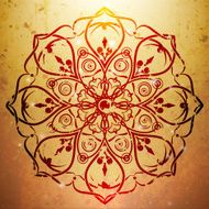 Vintage arabesque flower